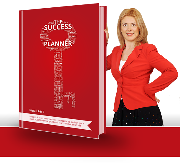 Inga Ezera with The Success Planner Book